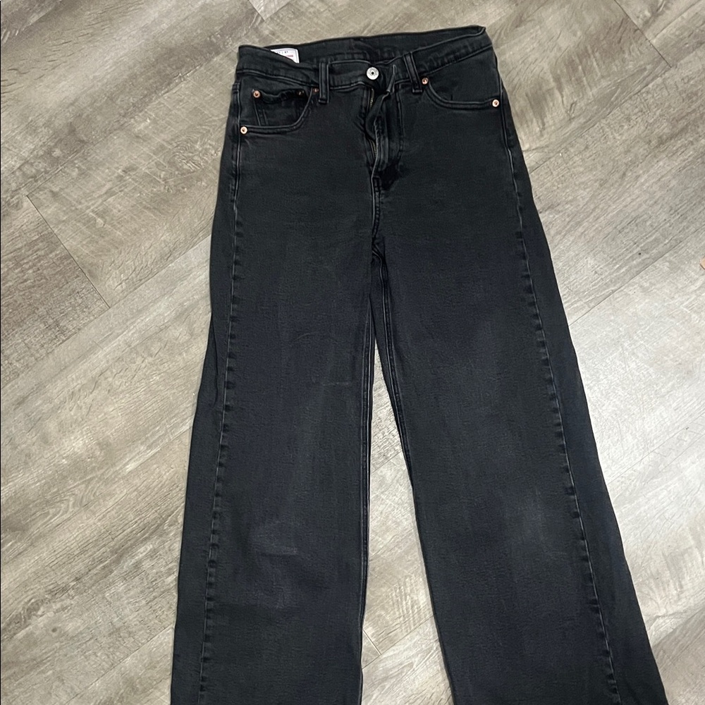 GAP High Rise Stride Gray Jeans